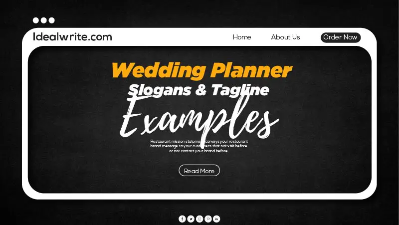 Best Wedding Planner Tagline ideas
