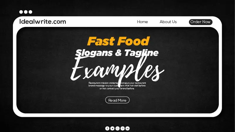 Creative Fast Food Slogans Ideas