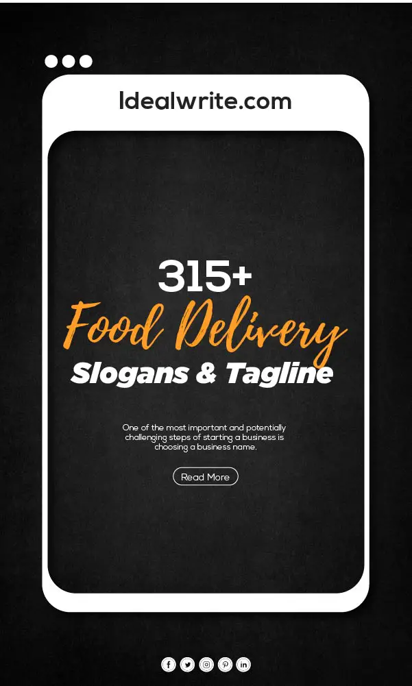 Unique Slogan for Food Delivery Business