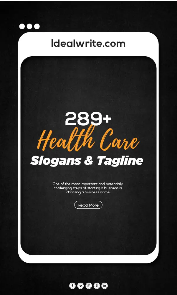 Creative health Care slogans