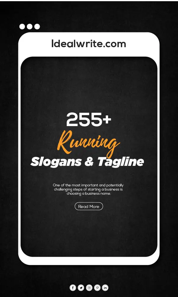 Creative slogan about running