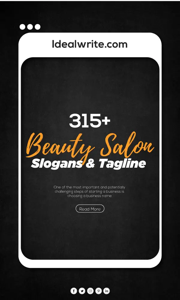 Unique Tagline for Beauty Parlour