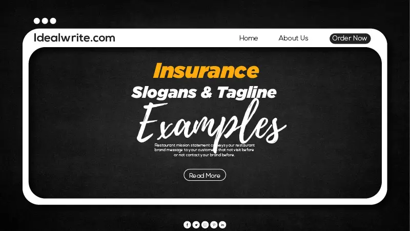 Catchy life insurance slogans & insurance taglines