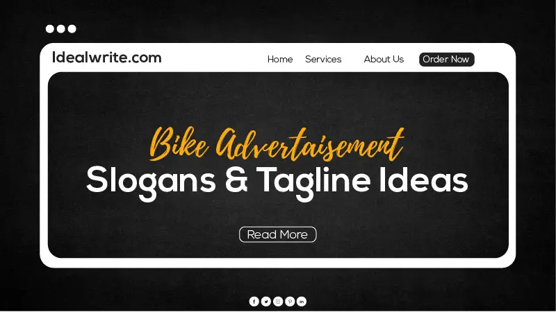 Unique Bike Slogans & Bike Tagline Ideas