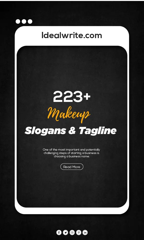 Unique Tagline for Makeup
