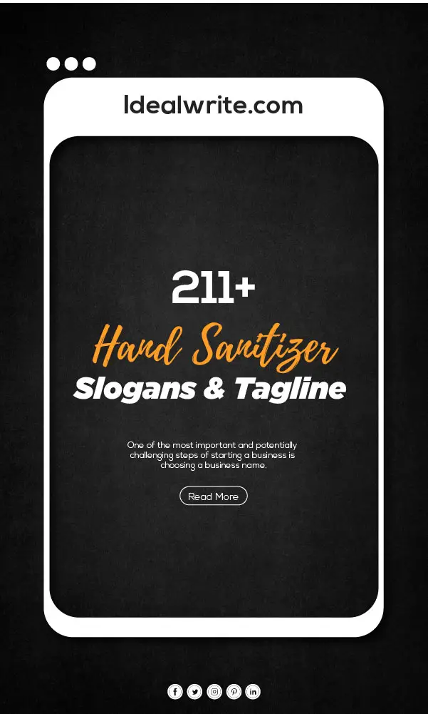 Unique Slogan to use sanitizer & Tagline for Alcohol Disinfectant