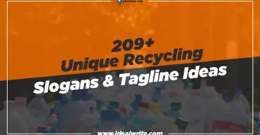 Catchy Recycling Slogans & Taglines ideas