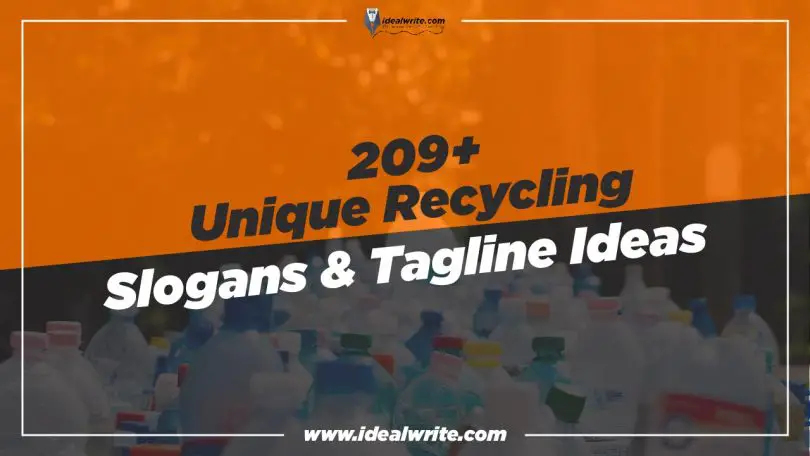 Catchy Recycling Slogans & Taglines ideas