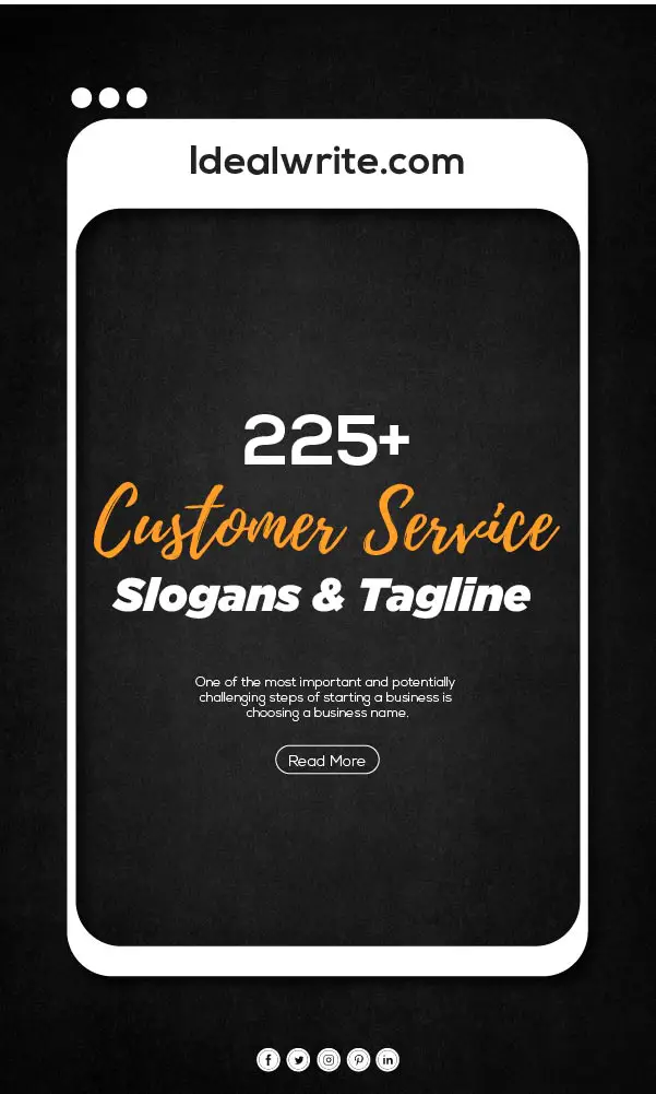 Cool Customer Service Slogan ideas