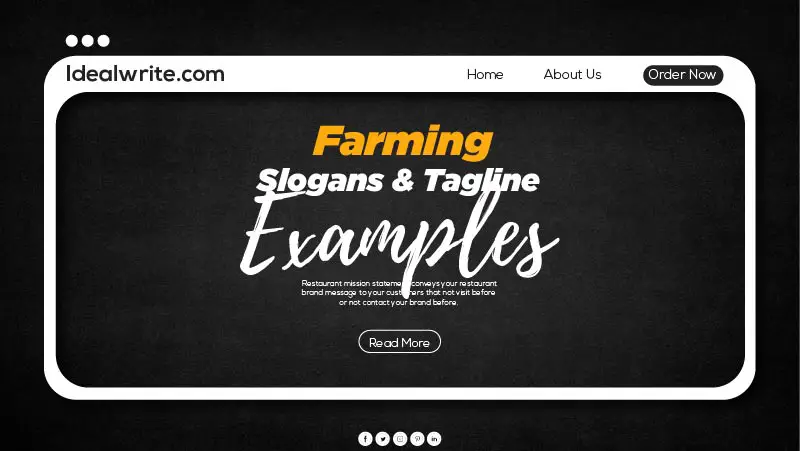 Creative Slogans on importance of agriculture
