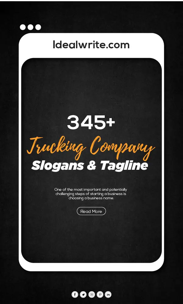 Creative Trucking company taglines ideas