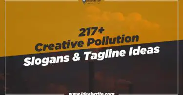 Motivated slogans on pollution ideas