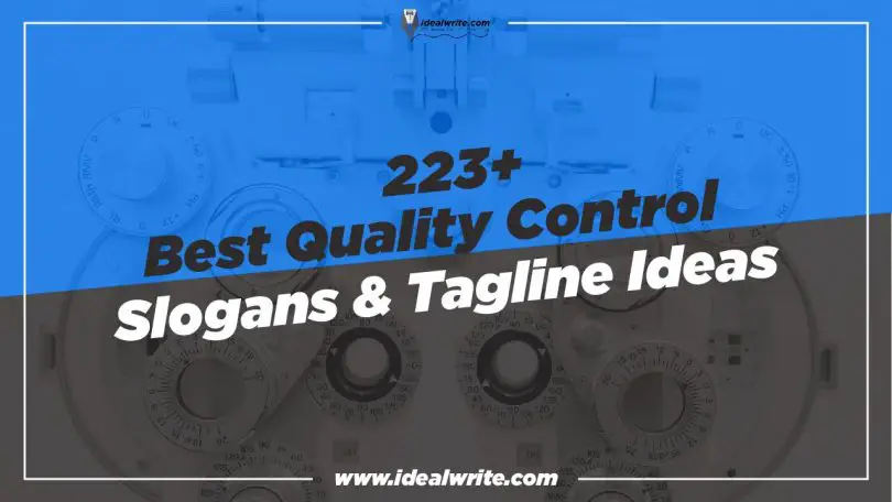 Unique Quality Control Slogans & Tagline Ideas