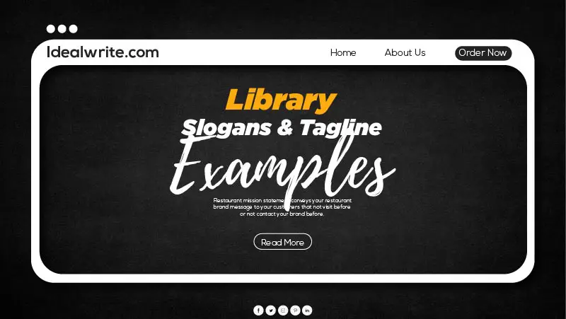 Unique tagline for library