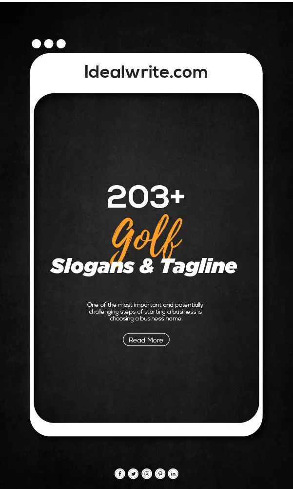Catchy Golf Slogans & Taglines ideas