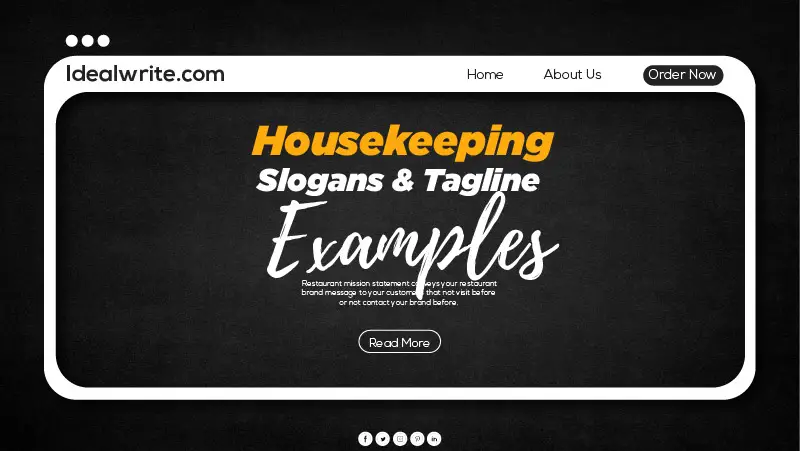 Catchy Tagline for Housekeeping Services