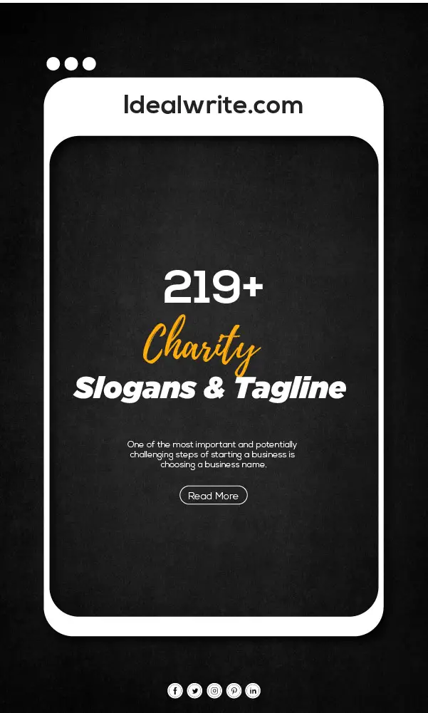 Creative Charity Taglines Ideas