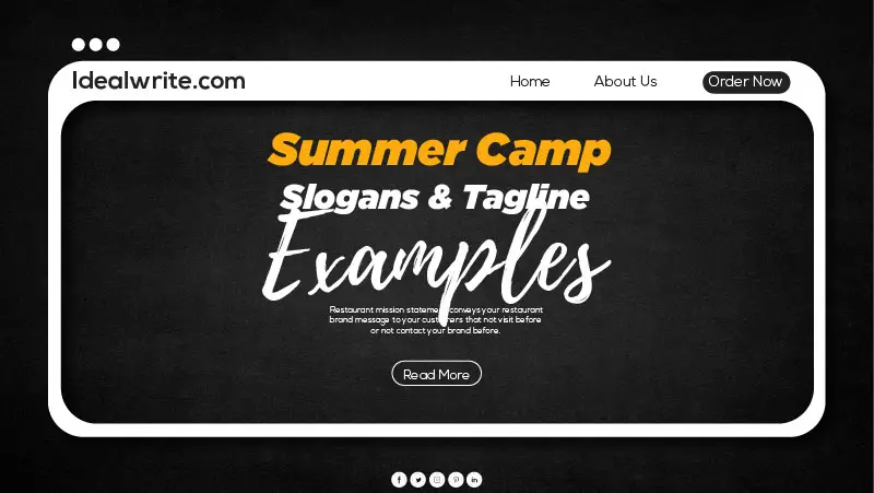 Best Summer Camp Taglines Ideas