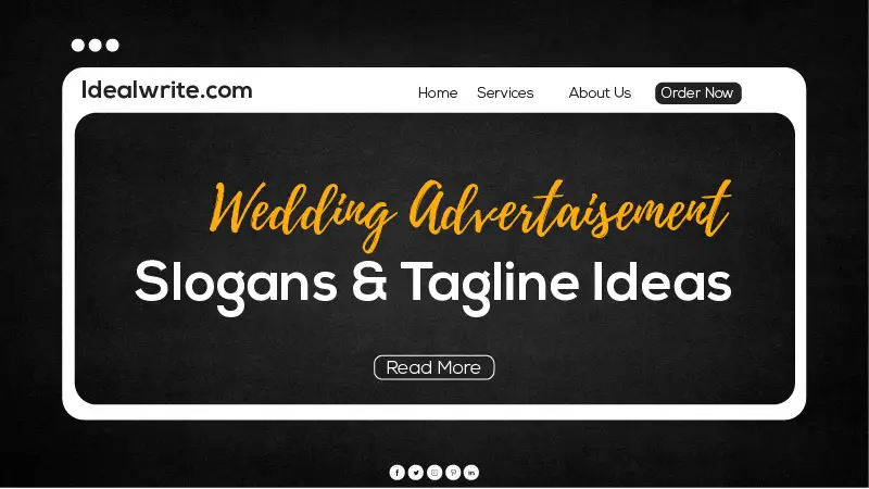 Creative Wedding taglines Ideas