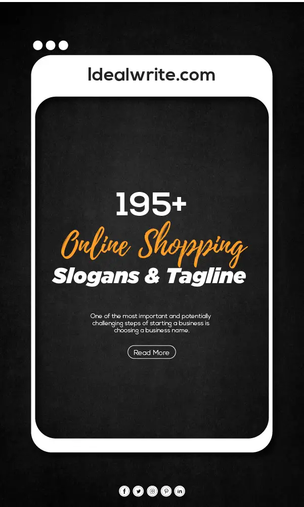 Unique Slogan of Online Shopping