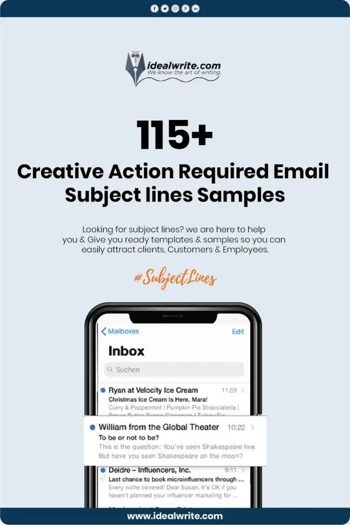 Action Needed Email Subject