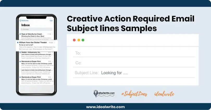 Action Required Email Subject lines