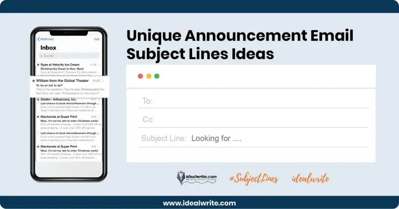 Announcement Email Subject Lines