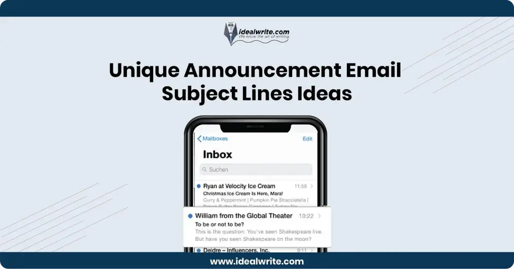 Announcement Email Subject Lines Examples