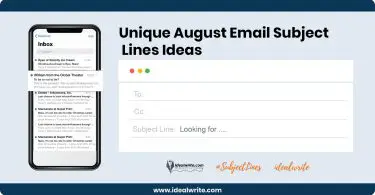 August Email Subject Lines