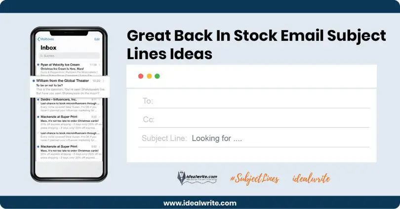 Back In Stock Email Subject Lines