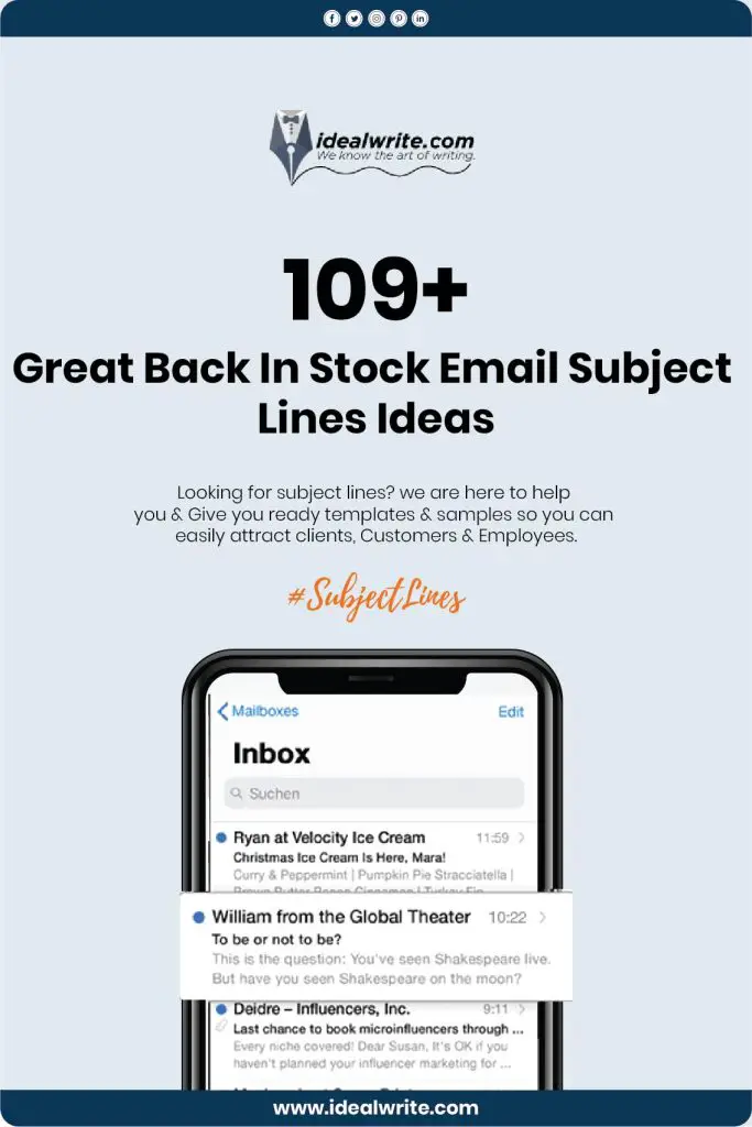 Back In Stock Email Titles