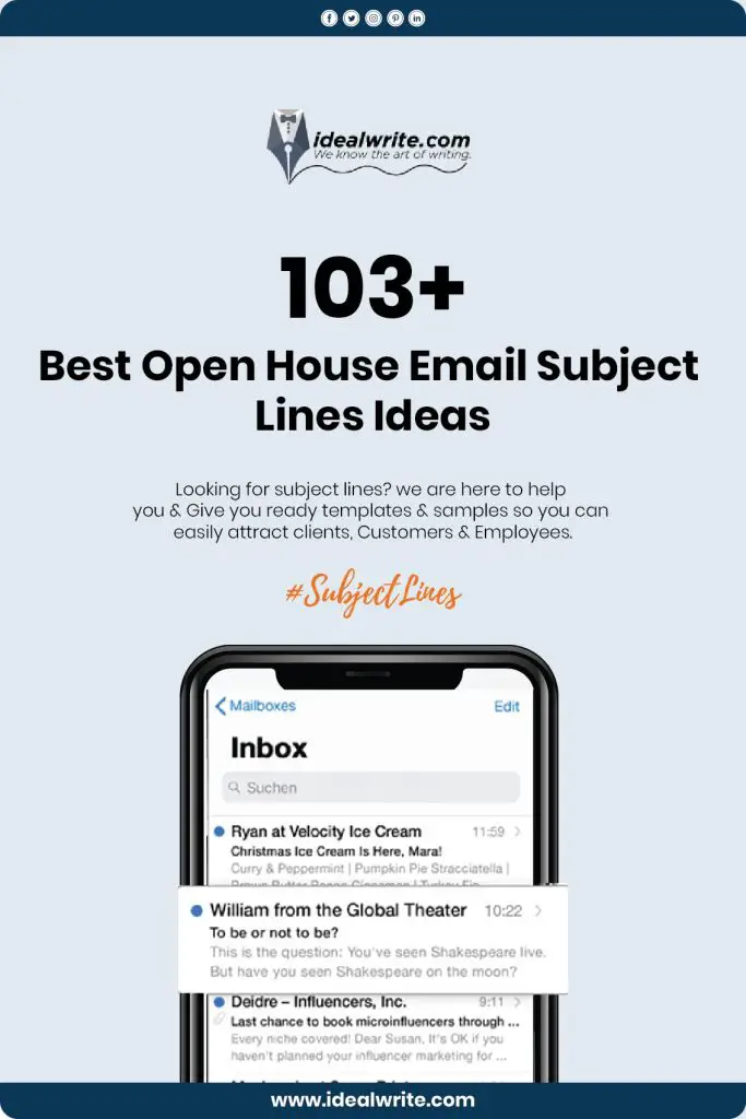 Benefits Of Open House Email Subject Lines