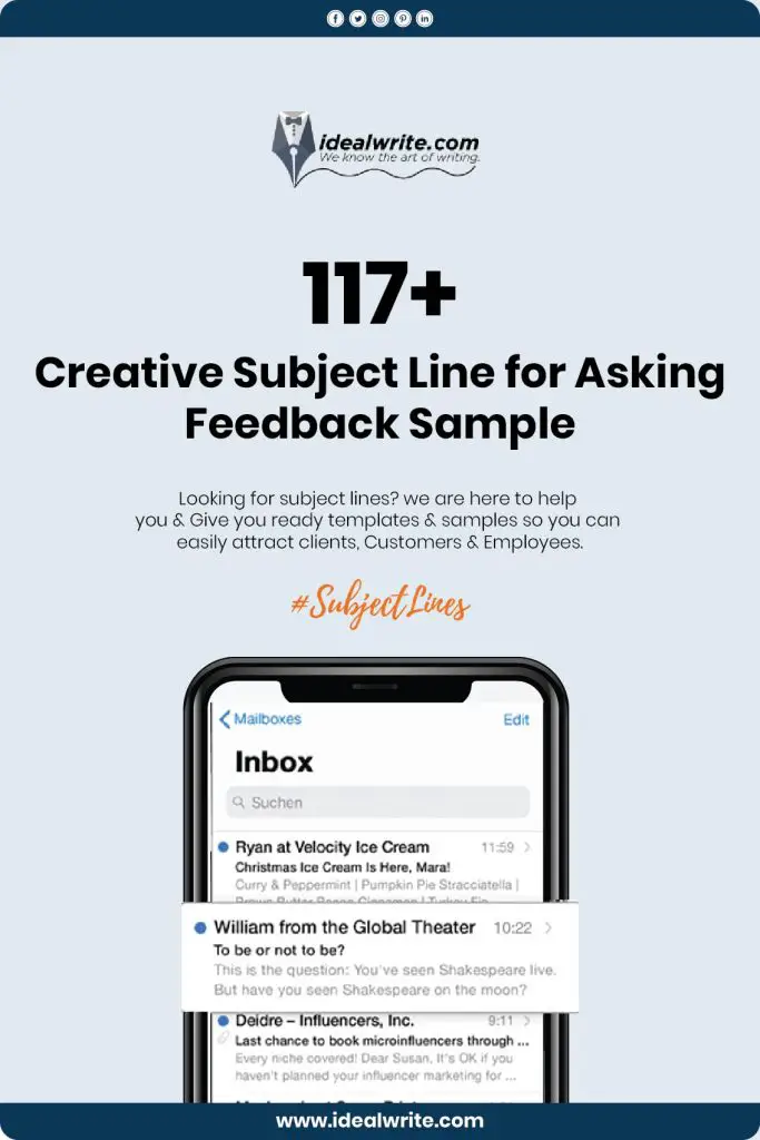 Benefits Of Subject Line for Asking Feedback