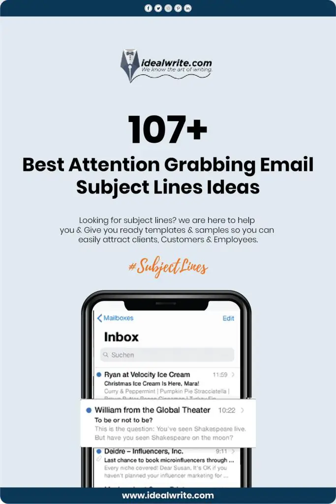 Best Attention Grabbing Email Subject Lines