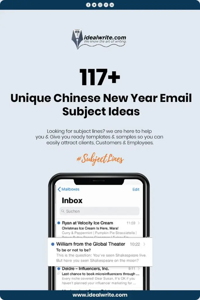 Best Chinese New Year Email Subject