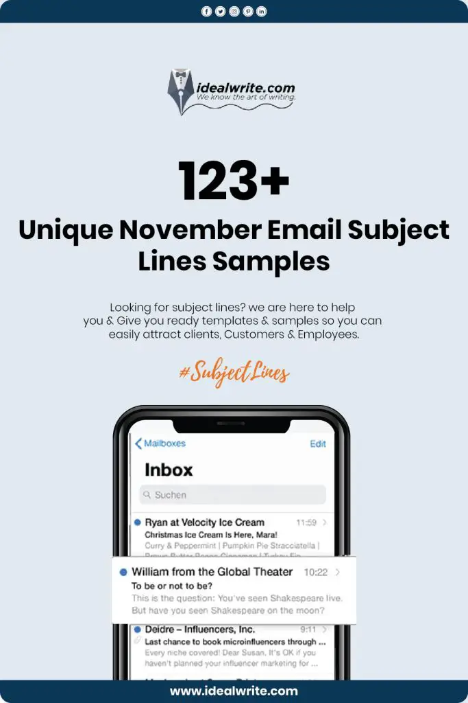 Best November Newsletter Subject Lines