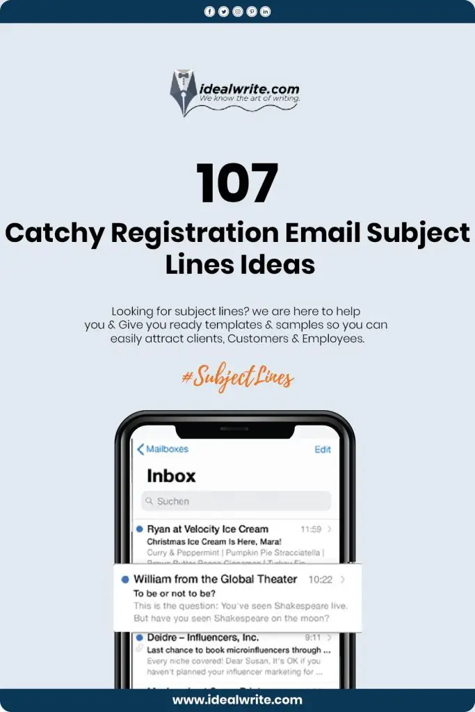Best Registration Email Subject Lines