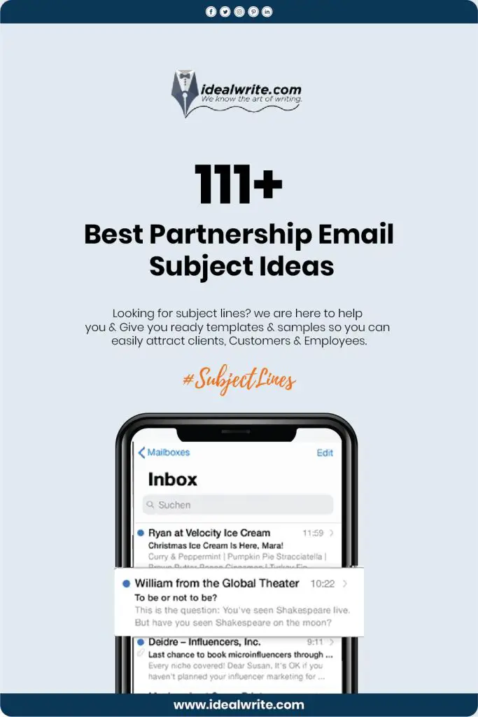 Best Subject Line for Partnership Email