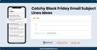 Black Friday Email Subject Lines