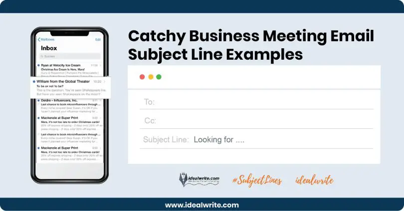Business Meeting Email Subject Line Examples