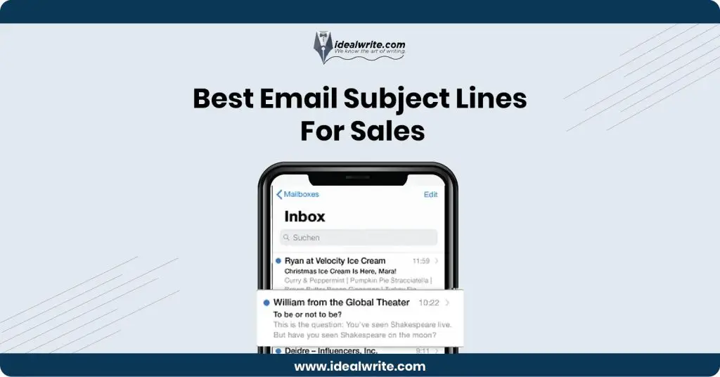 Catchy Email Subject Lines For Sales