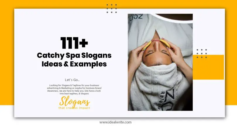Catchy Spa Slogans Ideas & Examples