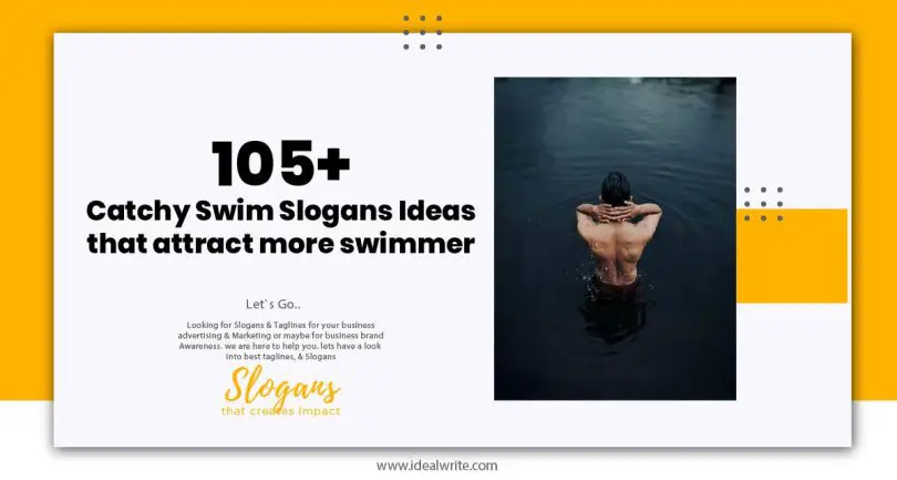 Catchy Swim Slogans Ideas that attract more swimmer
