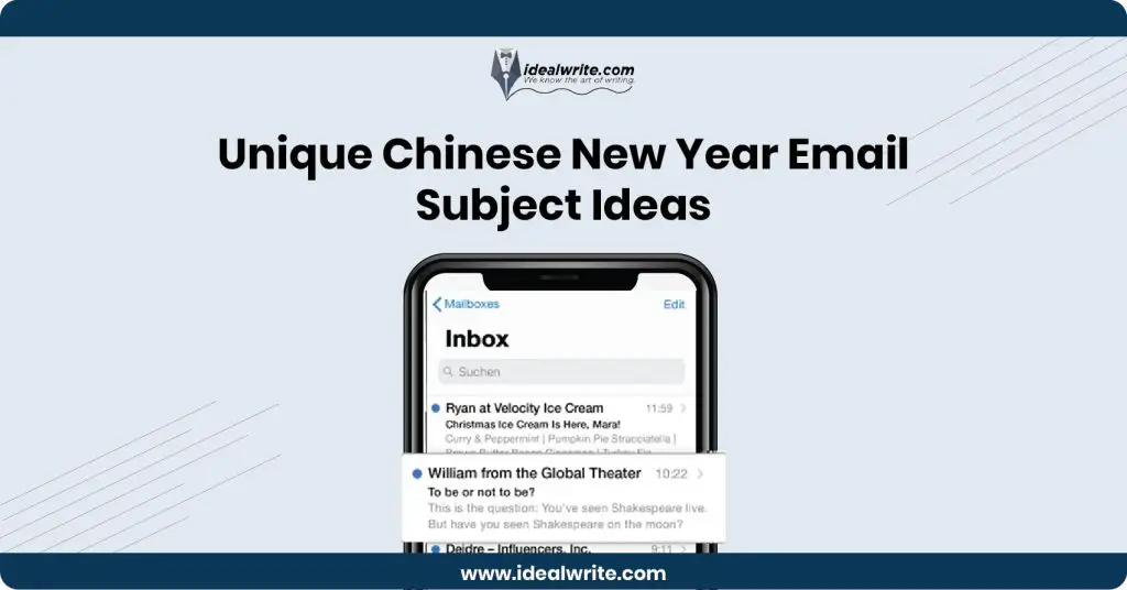 Chinese New Year Email Subject Examples