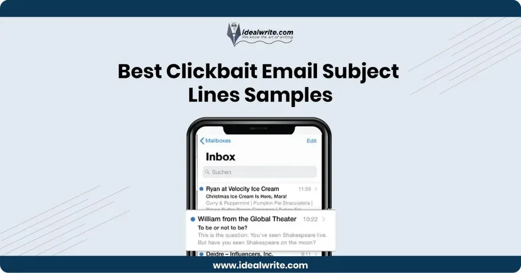 Clickbait Email Subject Lines Ideas