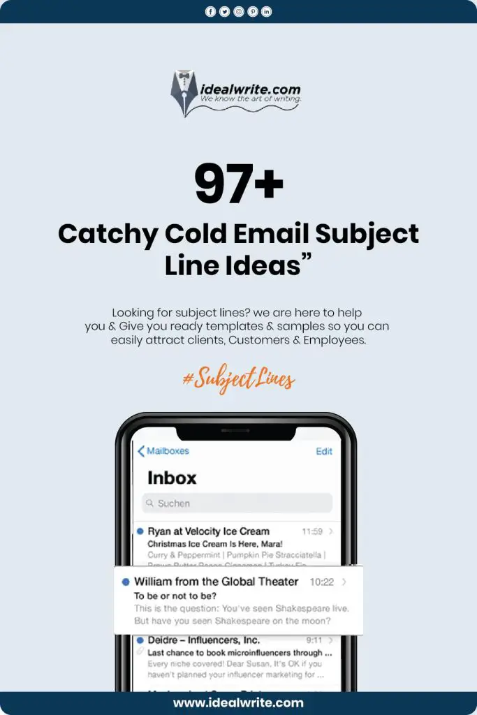 Cold call email Subject Line