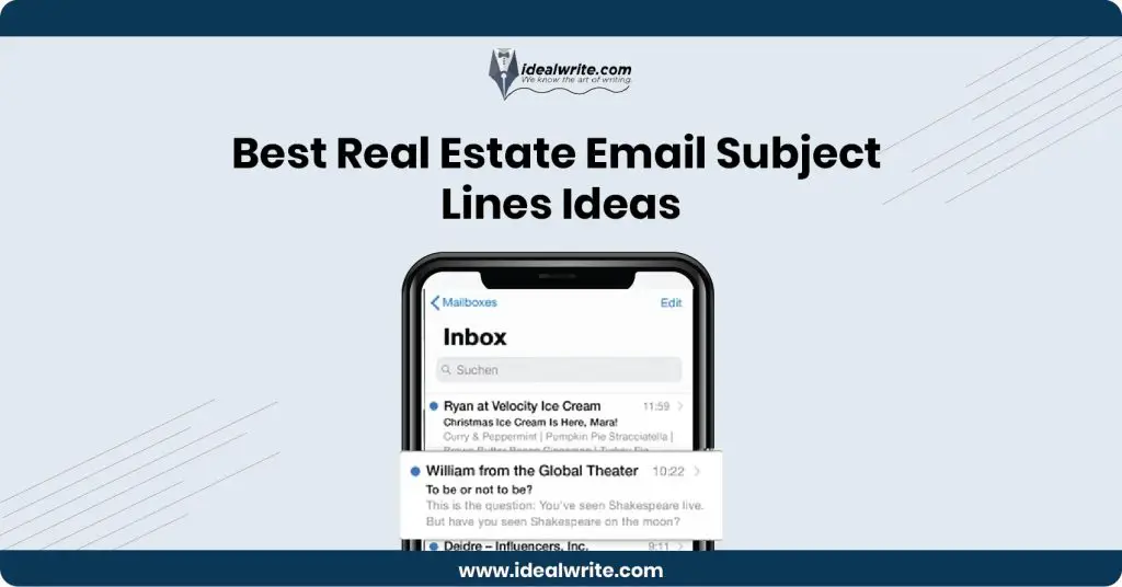 Commercial Real Estate Email subject lines