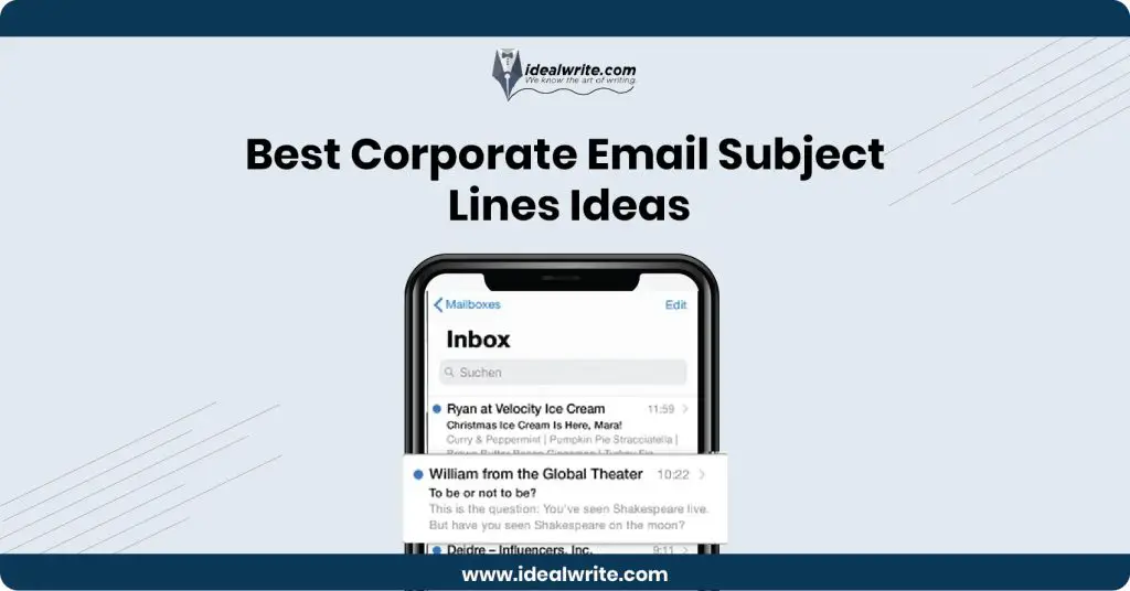 Corporate Email Subject Lines Examples
