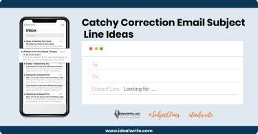 Correction Email Subject Line