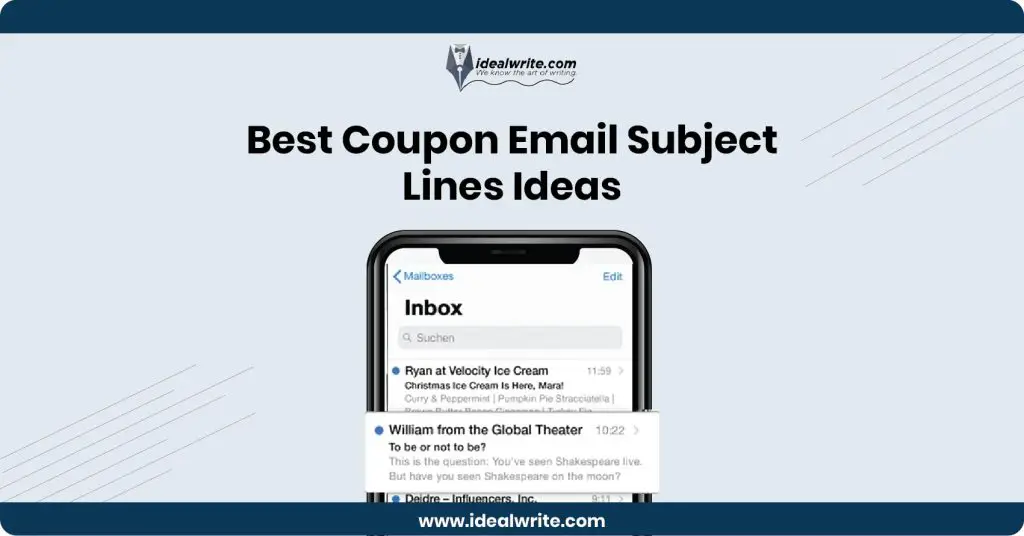 Coupon Email Subject Lines Titles